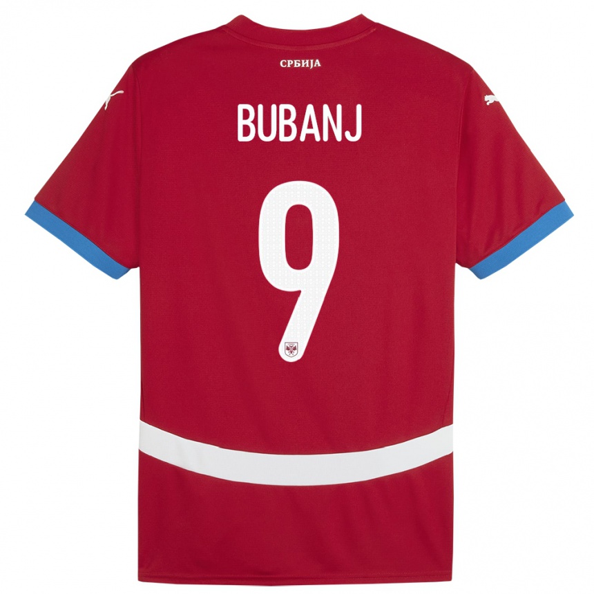 Men Football Serbia Mateja Bubanj #9 Red Home Jersey 24-26 T-Shirt Nz