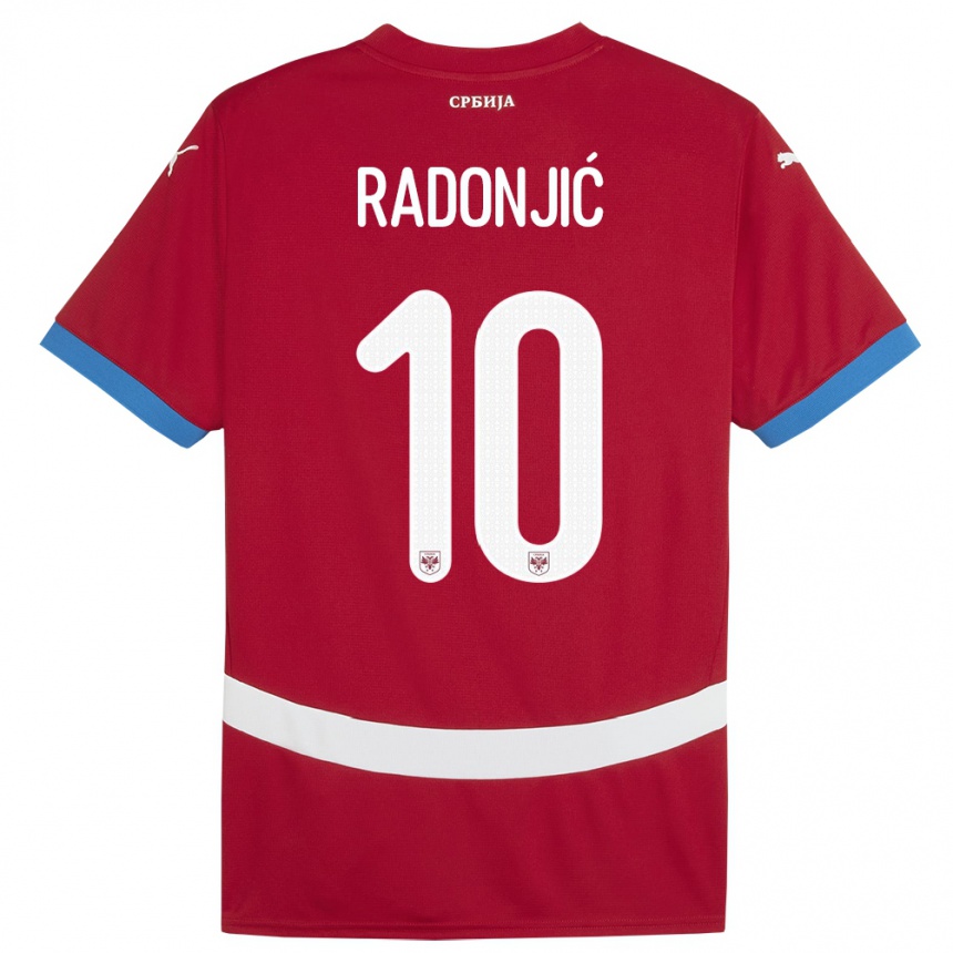 Men Football Serbia Mateja Radonjic #10 Red Home Jersey 24-26 T-Shirt Nz