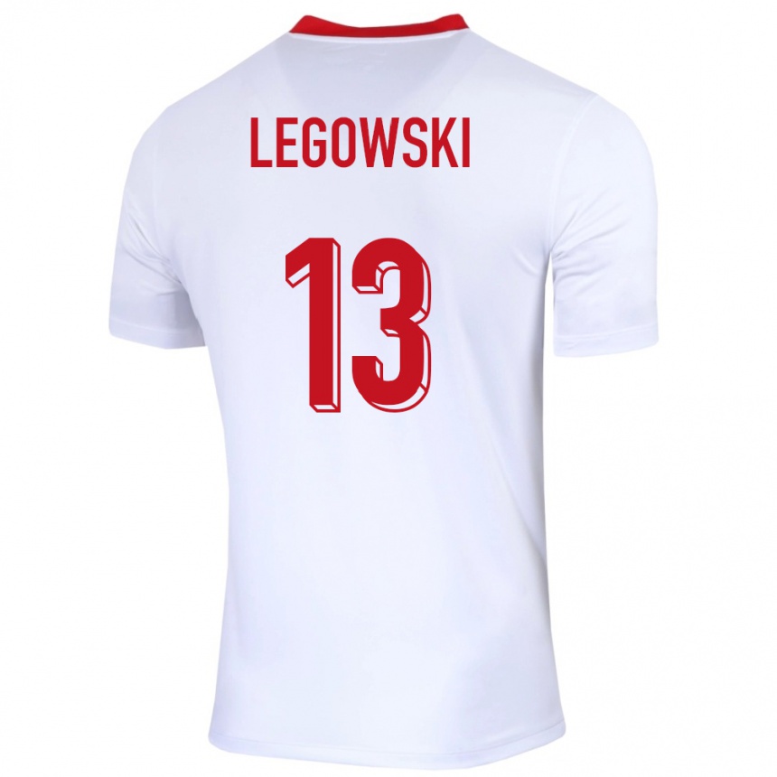 Men Football Poland Mateusz Legowski #13 White Home Jersey 24-26 T-Shirt Nz