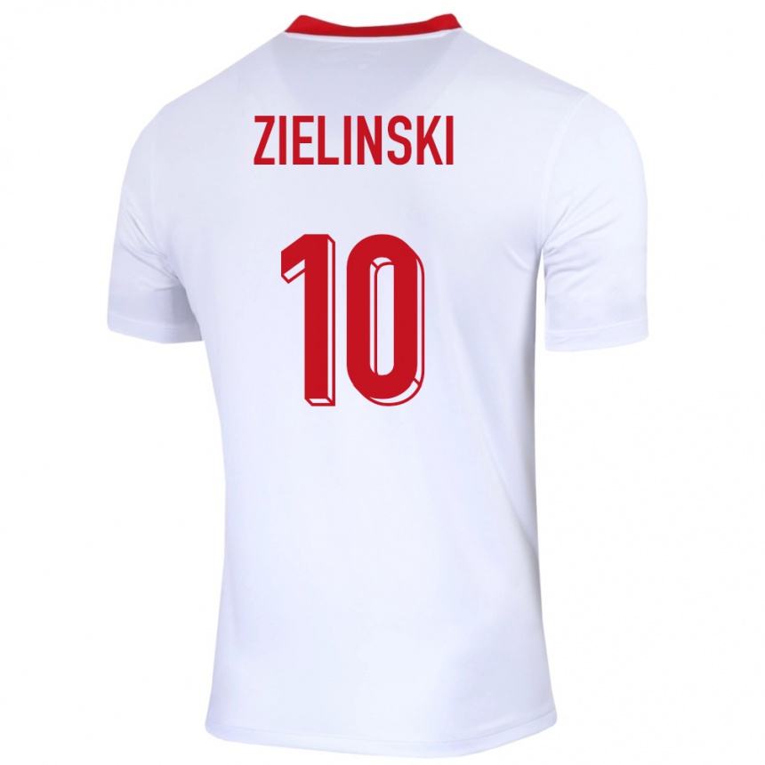 Men Football Poland Piotr Zielinski #10 White Home Jersey 24-26 T-Shirt Nz