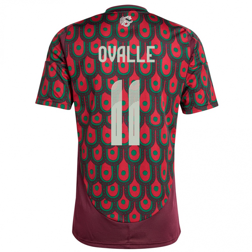 Men Football Mexico Lizbeth Ovalle #11 Maroon Home Jersey 24-26 T-Shirt Nz