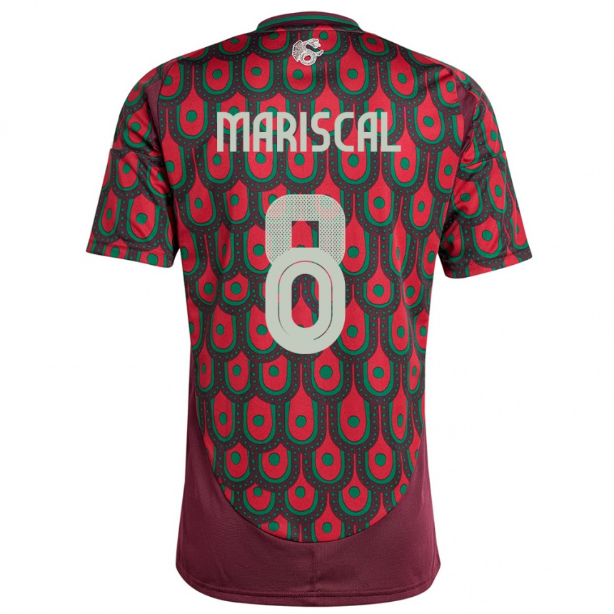 Men Football Mexico Salvador Mariscal #8 Maroon Home Jersey 24-26 T-Shirt Nz