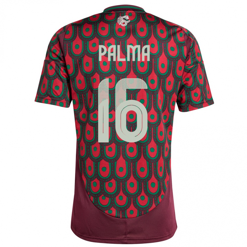 Men Football Mexico Rafael Palma #16 Maroon Home Jersey 24-26 T-Shirt Nz