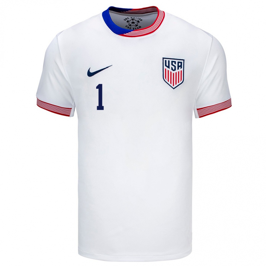 Men Football United States Diego Kochen #1 White Home Jersey 24-26 T-Shirt Nz