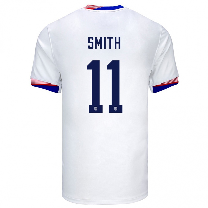 Men Football United States Sophia Smith #11 White Home Jersey 24-26 T-Shirt Nz