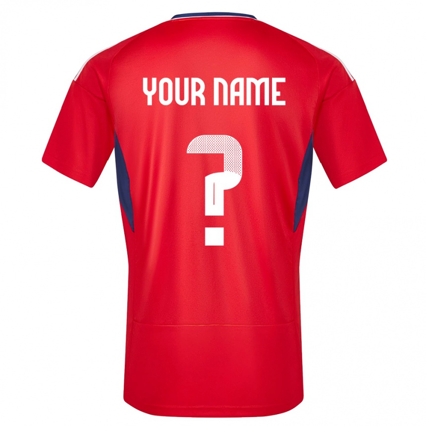 Men Football Costa Rica Your Name #0 Red Home Jersey 24-26 T-Shirt Nz