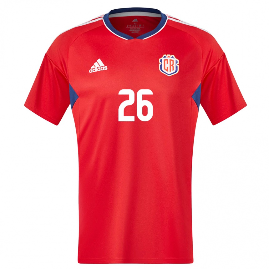 Men Football Costa Rica Douglas Sequeira #26 Red Home Jersey 24-26 T-Shirt Nz