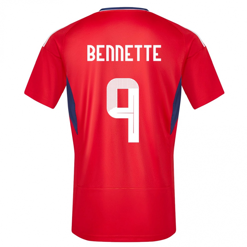 Men Football Costa Rica Jewison Bennette #9 Red Home Jersey 24-26 T-Shirt Nz