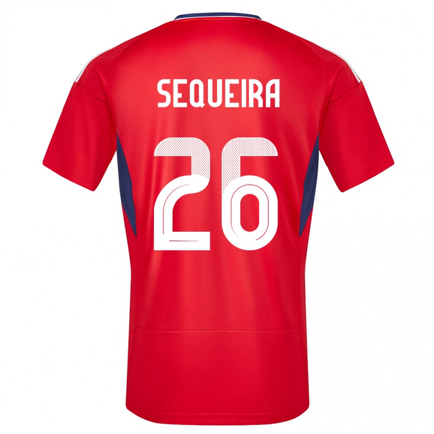 Men Football Costa Rica Douglas Sequeira #26 Red Home Jersey 24-26 T-Shirt Nz