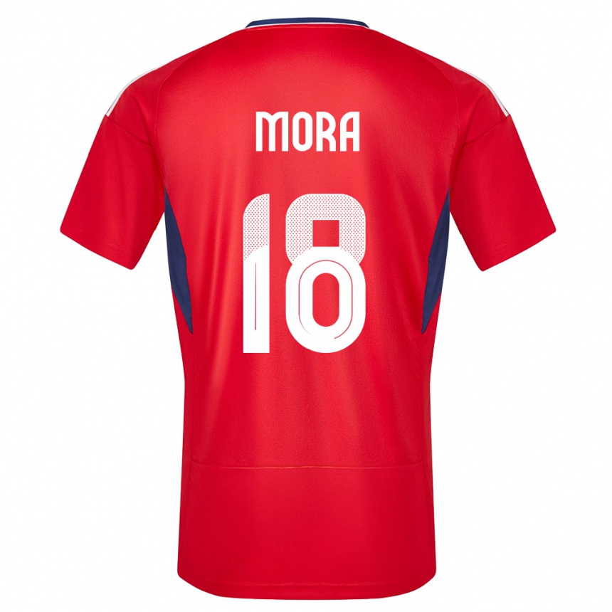 Men Football Costa Rica Bayron Mora #18 Red Home Jersey 24-26 T-Shirt Nz