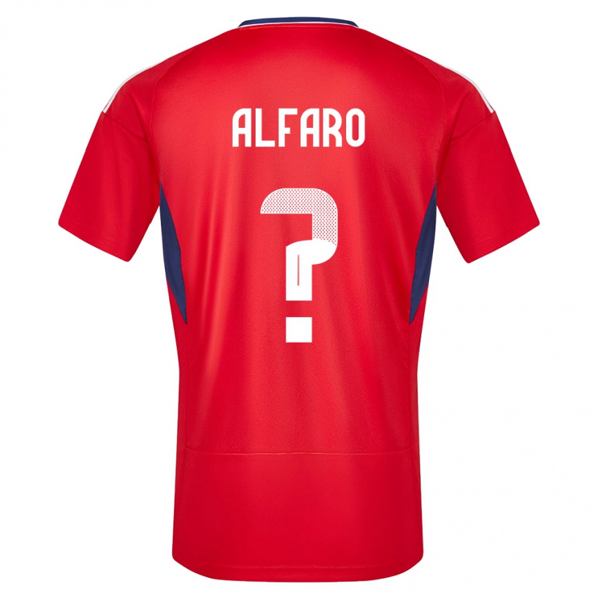 Men Football Costa Rica Juan Alfaro #0 Red Home Jersey 24-26 T-Shirt Nz