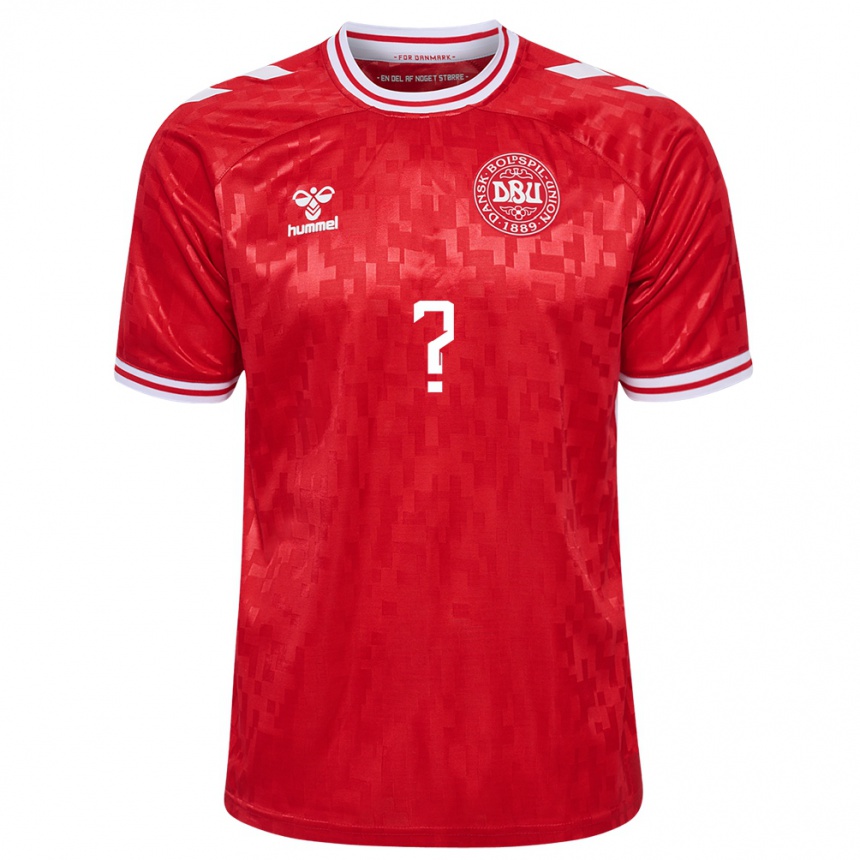 Men Football Denmark Aske Andrésen #0 Red Home Jersey 24-26 T-Shirt Nz