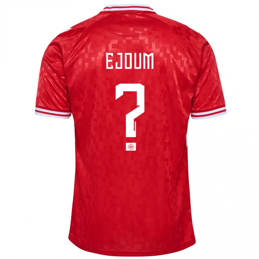 Men Football Denmark Max Ejdum #0 Red Home Jersey 24-26 T-Shirt Nz