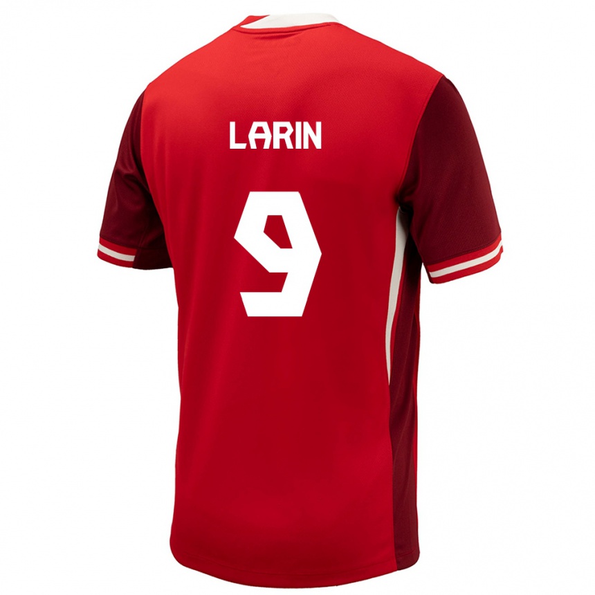 Men Football Canada Cyle Larin #9 Red Home Jersey 24-26 T-Shirt Nz