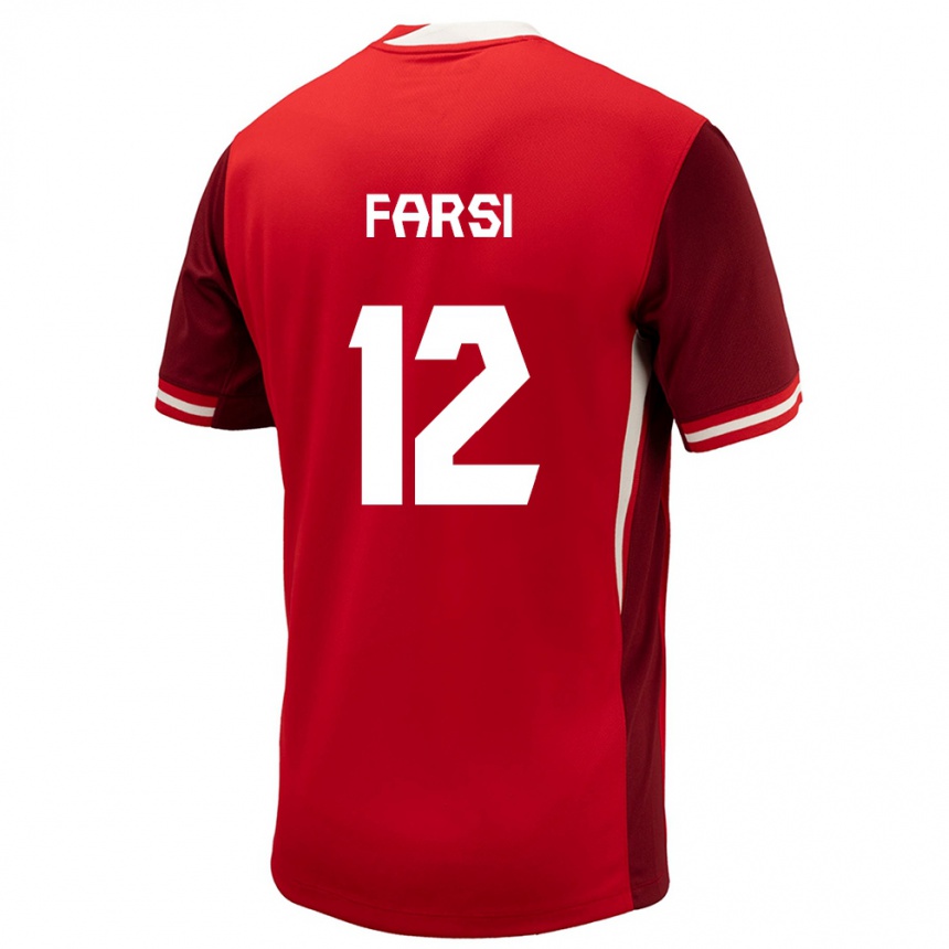 Men Football Canada Mohamed Farsi #12 Red Home Jersey 24-26 T-Shirt Nz