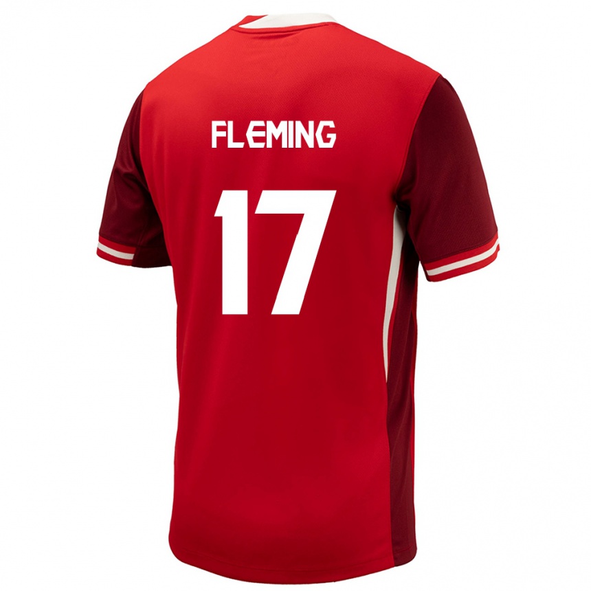 Men Football Canada Jessie Fleming #17 Red Home Jersey 24-26 T-Shirt Nz