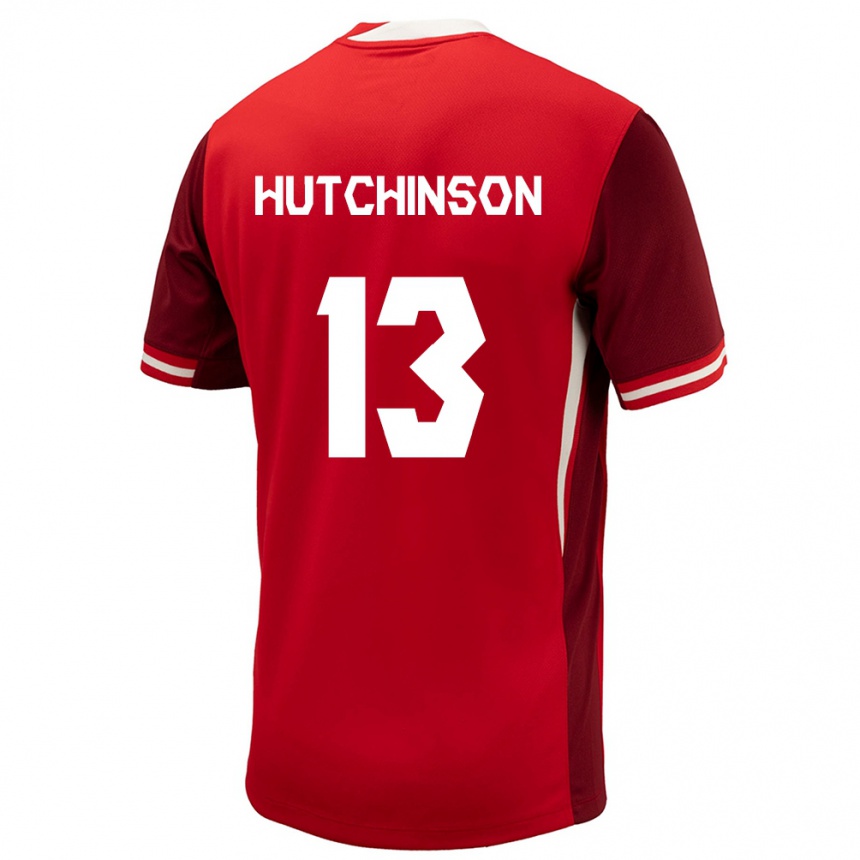 Men Football Canada Atiba Hutchinson #13 Red Home Jersey 24-26 T-Shirt Nz