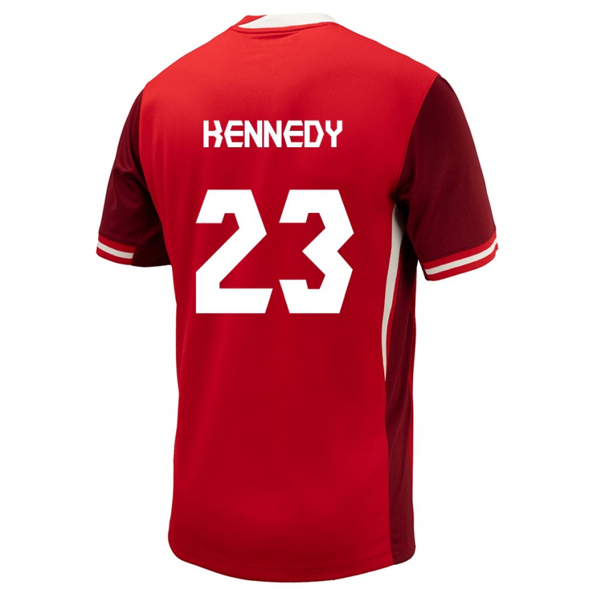 Men Football Canada Scott Kennedy #23 Red Home Jersey 24-26 T-Shirt Nz