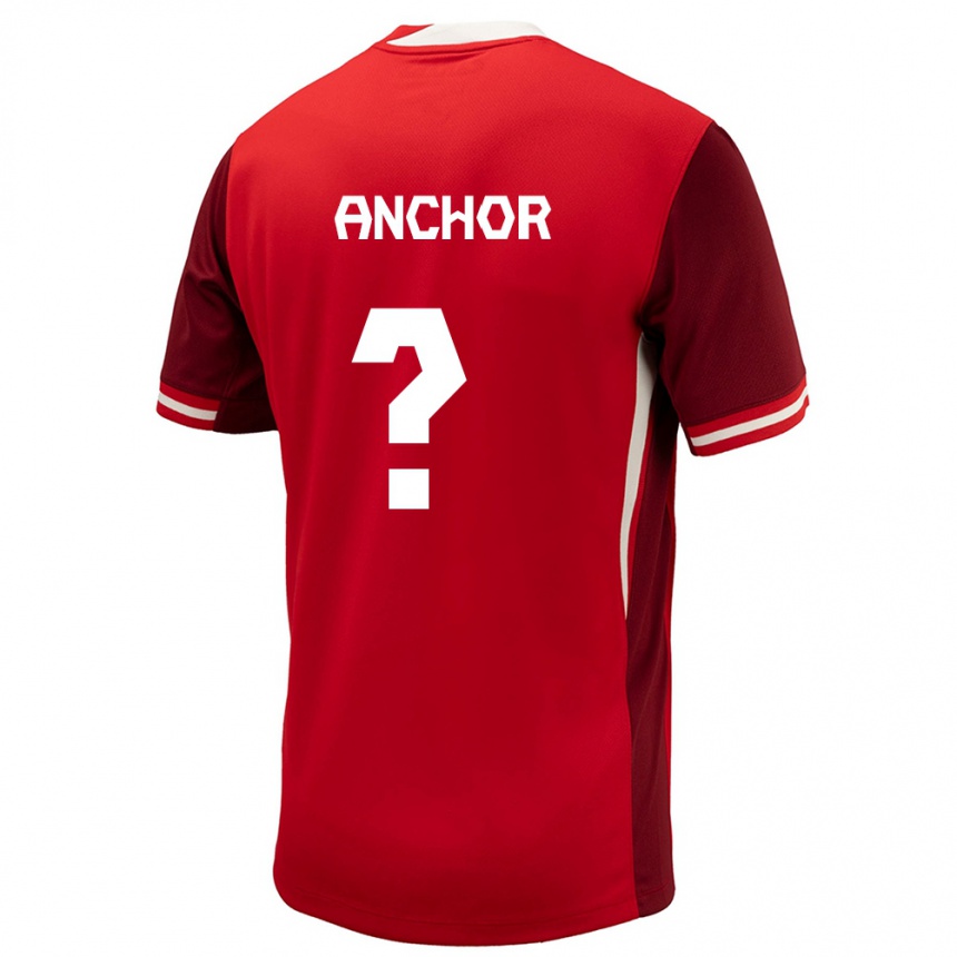 Men Football Canada Max Anchor #0 Red Home Jersey 24-26 T-Shirt Nz