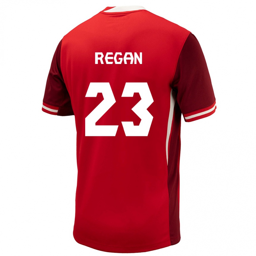 Men Football Canada Emma Regan #23 Red Home Jersey 24-26 T-Shirt Nz