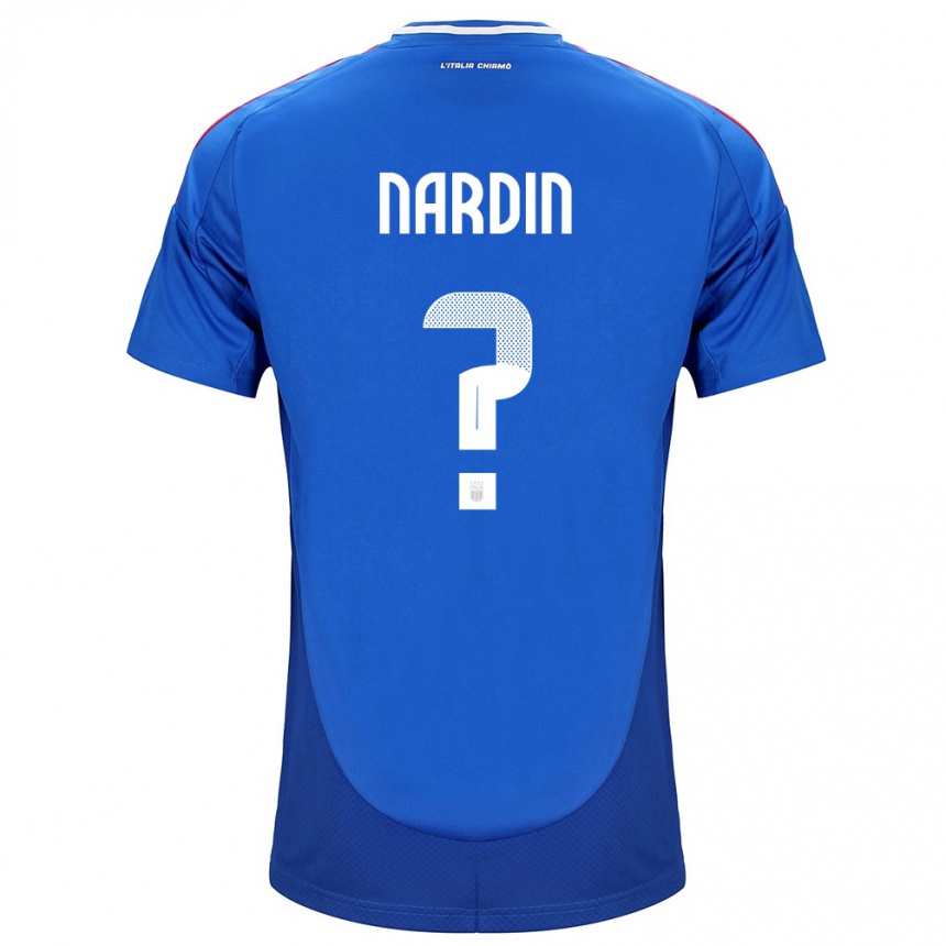 Men Football Italy Federico Nardin #0 Blue Home Jersey 24-26 T-Shirt Nz