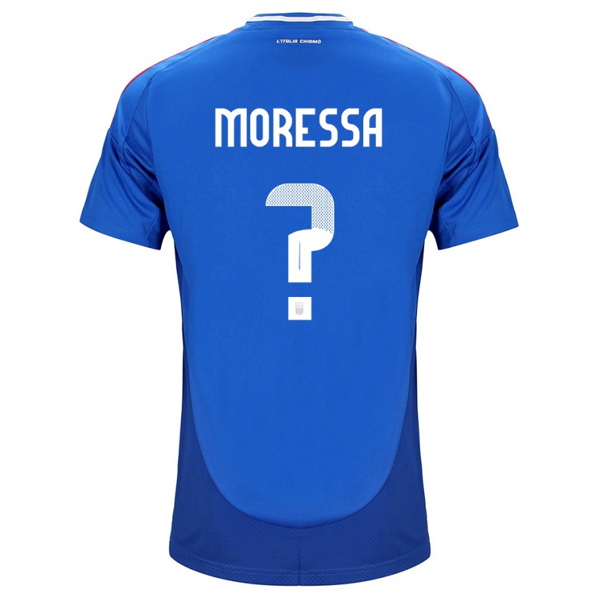 Men Football Italy Kevin Moressa #0 Blue Home Jersey 24-26 T-Shirt Nz