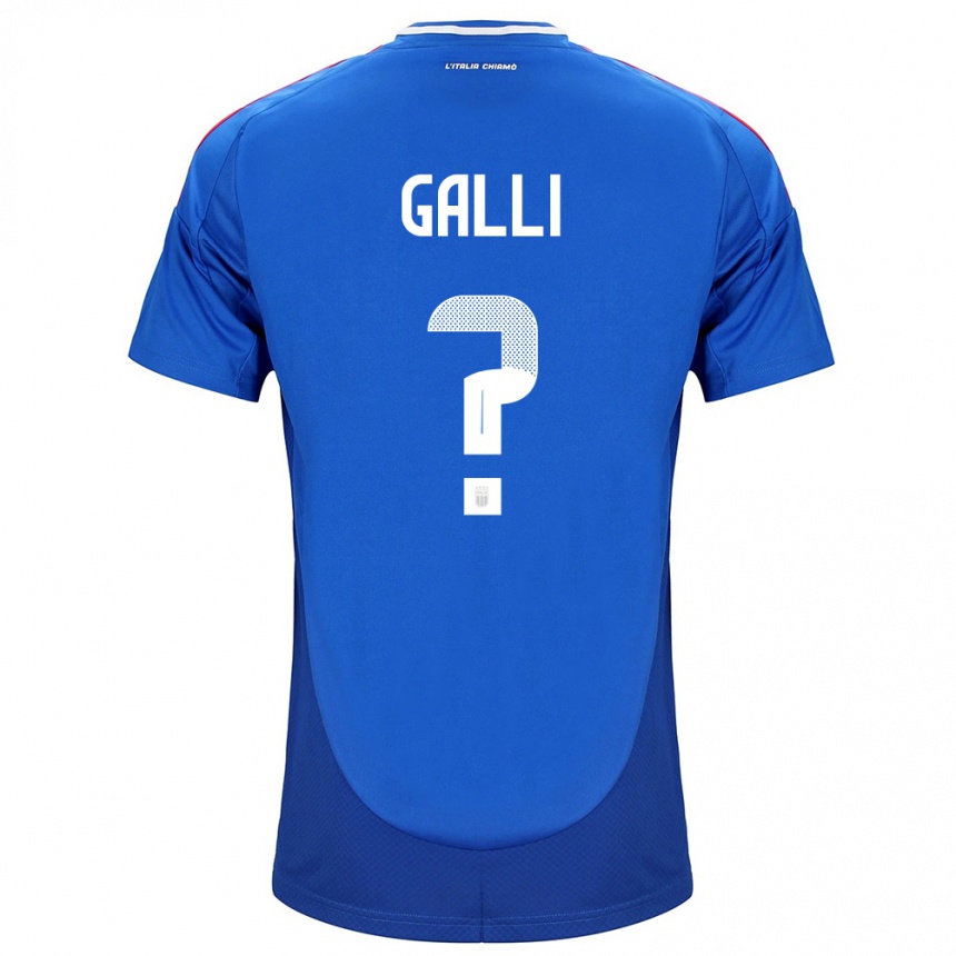 Men Football Italy Aurora Galli #0 Blue Home Jersey 24-26 T-Shirt Nz