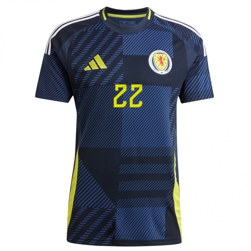 Men Football Scotland Erin Cuthbert #22 Dark Blue Home Jersey 24-26 T-Shirt Nz