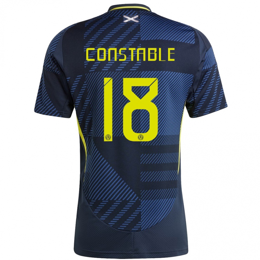 Men Football Scotland Scott Constable #18 Dark Blue Home Jersey 24-26 T-Shirt Nz