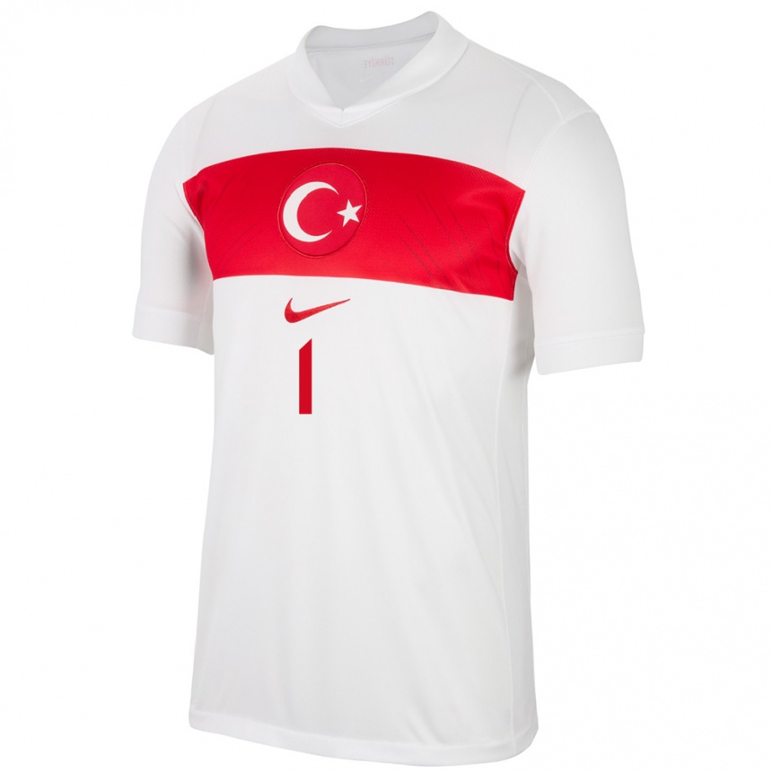 Men Football Turkey Mert Günok #1 White Home Jersey 24-26 T-Shirt Nz