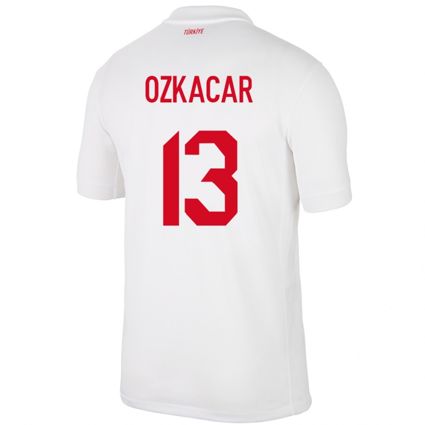 Men Football Turkey Cenk Özkacar #13 White Home Jersey 24-26 T-Shirt Nz