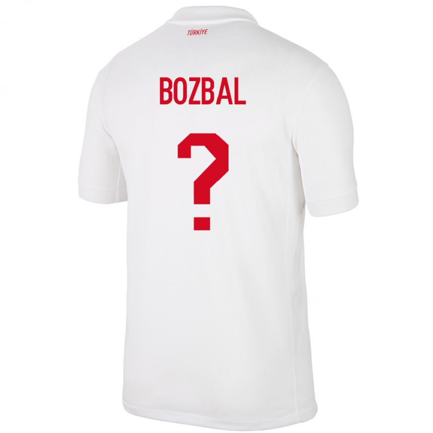 Men Football Turkey Birsen Bozbal #0 White Home Jersey 24-26 T-Shirt Nz