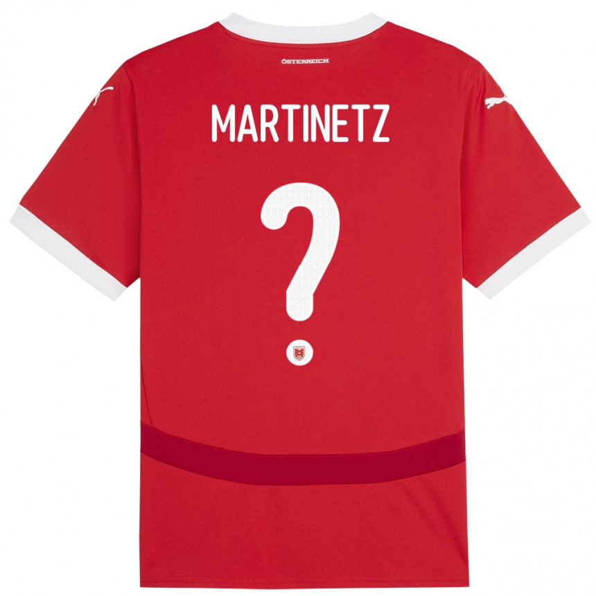 Men Football Austria Gregor Martinetz #0 Red Home Jersey 24-26 T-Shirt Nz