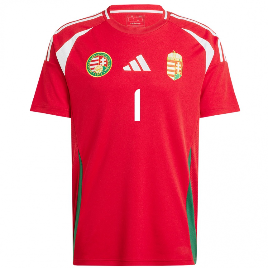 Men Football Hungary Agness Pongracz #1 Red Home Jersey 24-26 T-Shirt Nz