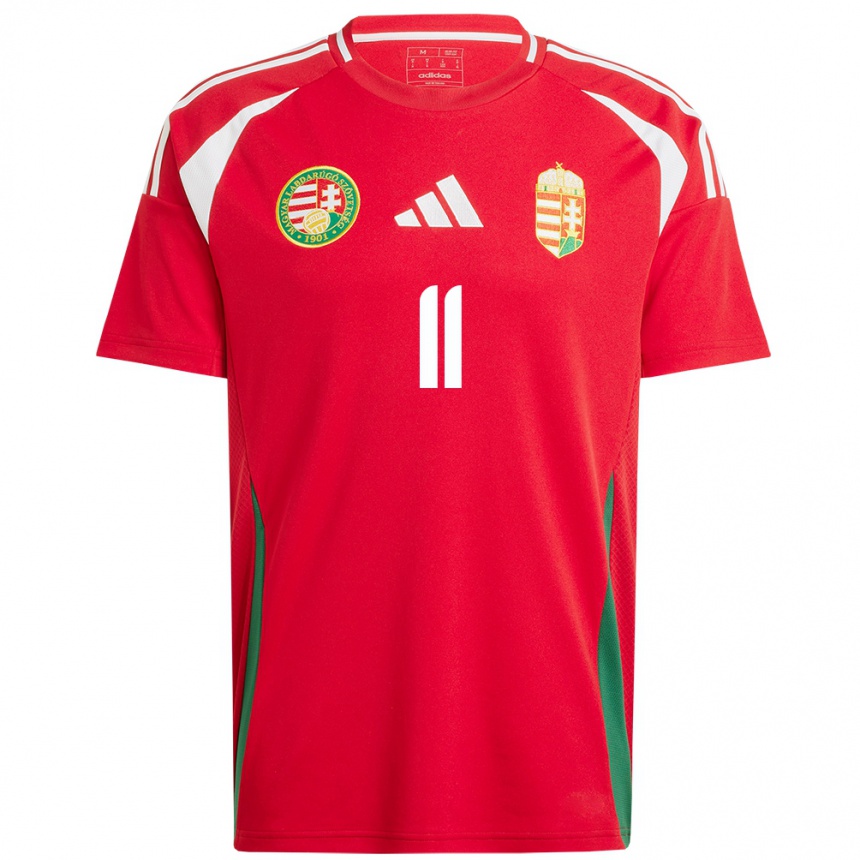 Men Football Hungary Zalán Kerezsi #11 Red Home Jersey 24-26 T-Shirt Nz