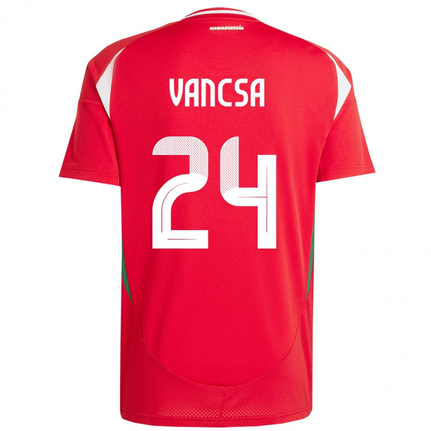 Men Football Hungary Zalán Vancsa #24 Red Home Jersey 24-26 T-Shirt Nz