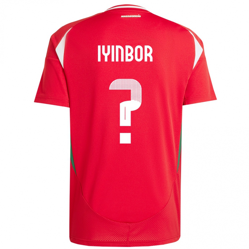 Men Football Hungary Patrick Iyinbor #0 Red Home Jersey 24-26 T-Shirt Nz