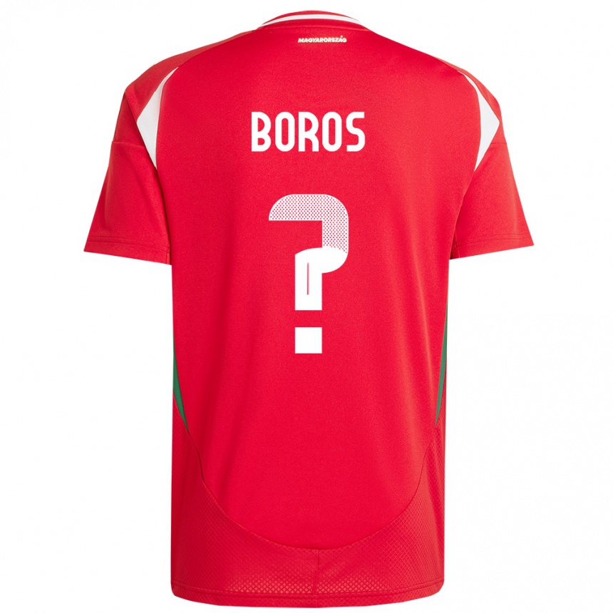 Men Football Hungary Zsombor Boros #0 Red Home Jersey 24-26 T-Shirt Nz