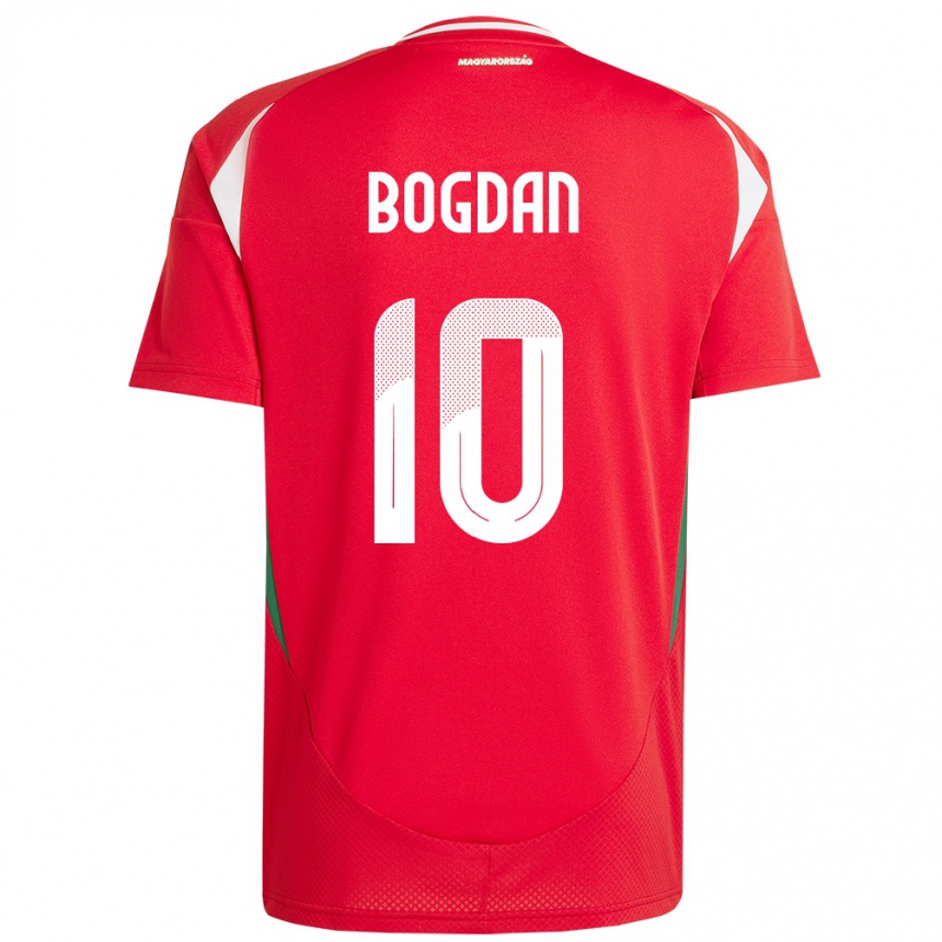 Men Football Hungary Hunor Bogdán #10 Red Home Jersey 24-26 T-Shirt Nz