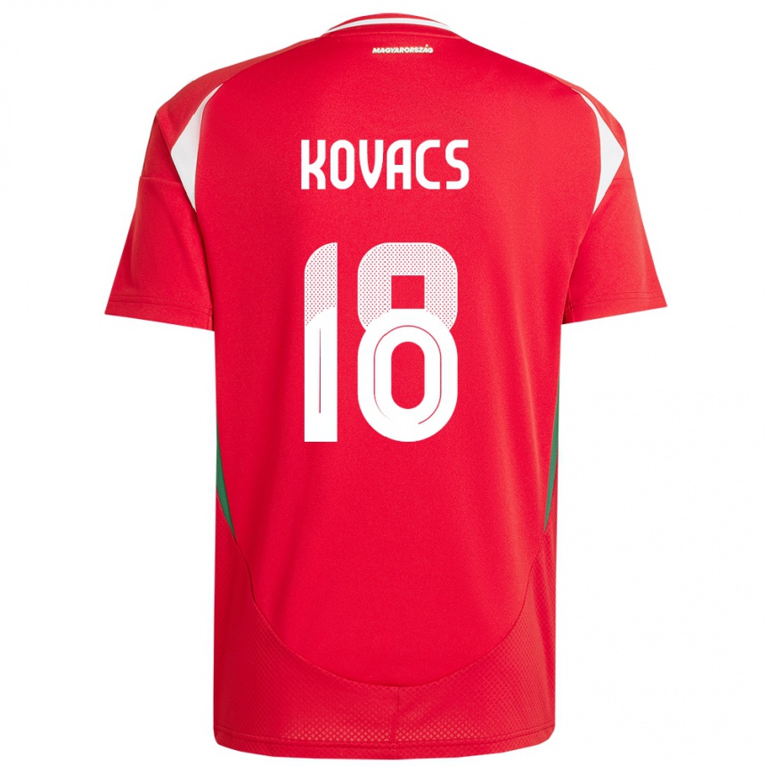 Men Football Hungary Laura Kovács #18 Red Home Jersey 24-26 T-Shirt Nz