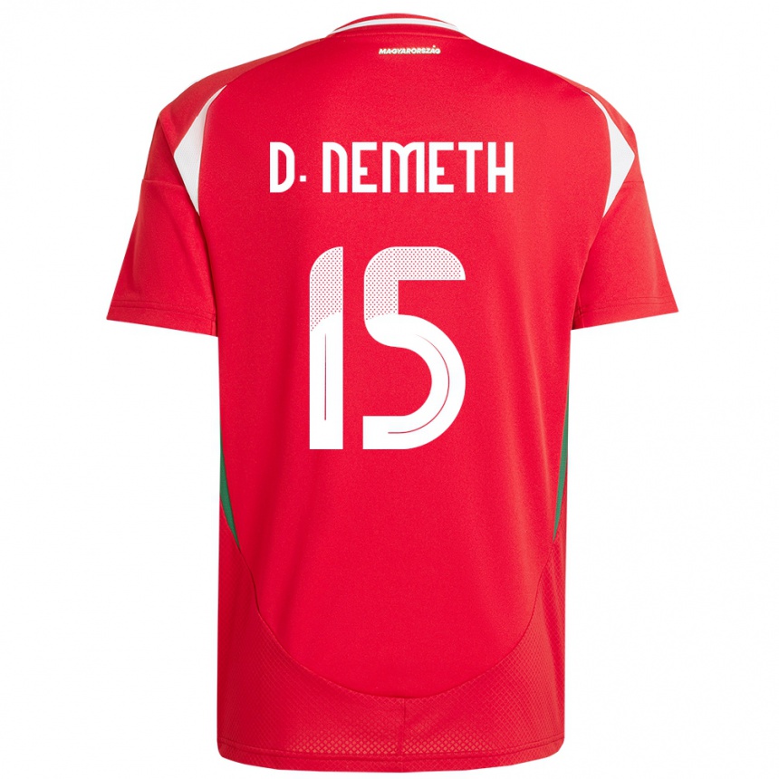 Men Football Hungary Diana Németh #15 Red Home Jersey 24-26 T-Shirt Nz