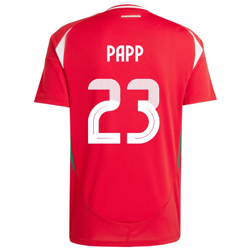 Men Football Hungary Luca Papp #23 Red Home Jersey 24-26 T-Shirt Nz