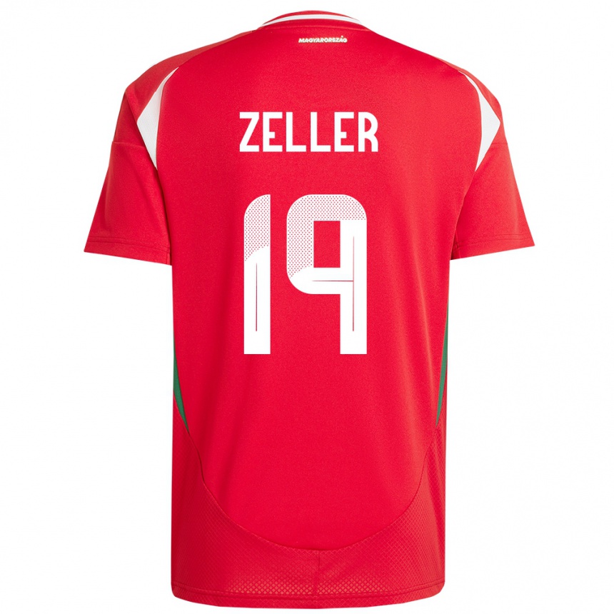 Men Football Hungary Dóra Zeller #19 Red Home Jersey 24-26 T-Shirt Nz