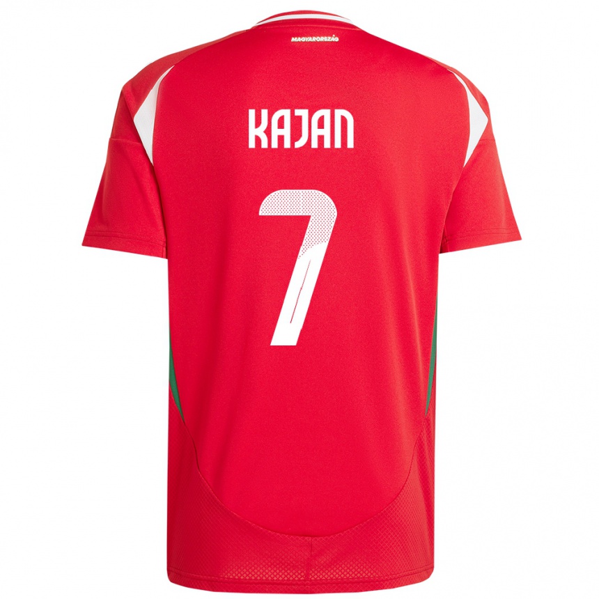 Men Football Hungary Zsanett Kaján #7 Red Home Jersey 24-26 T-Shirt Nz