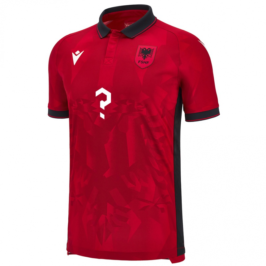 Men Football Albania Your Name #0 Red Home Jersey 24-26 T-Shirt Nz