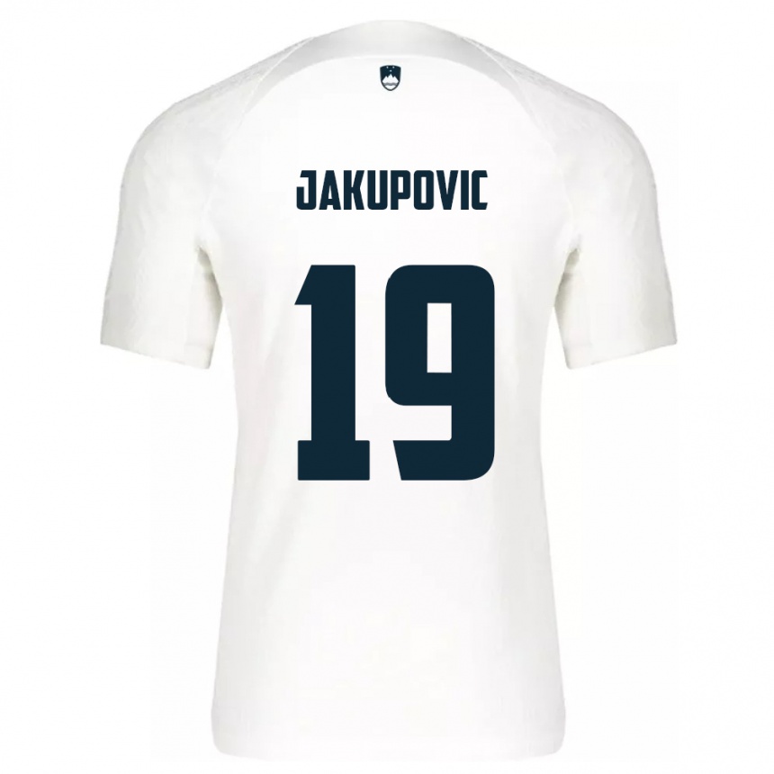 Men Football Slovenia Aldin Jakupovic #19 White Home Jersey 24-26 T-Shirt Nz