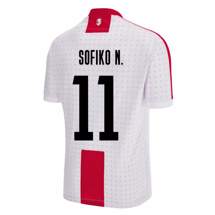 Men Football Georgia Sofiko Narsia #11 White Home Jersey 24-26 T-Shirt Nz