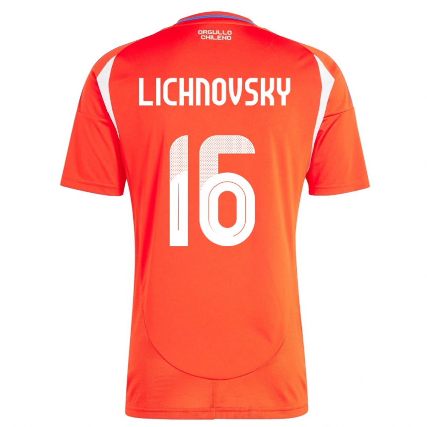 Men Football Chile Igor Lichnovsky #16 Red Home Jersey 24-26 T-Shirt Nz