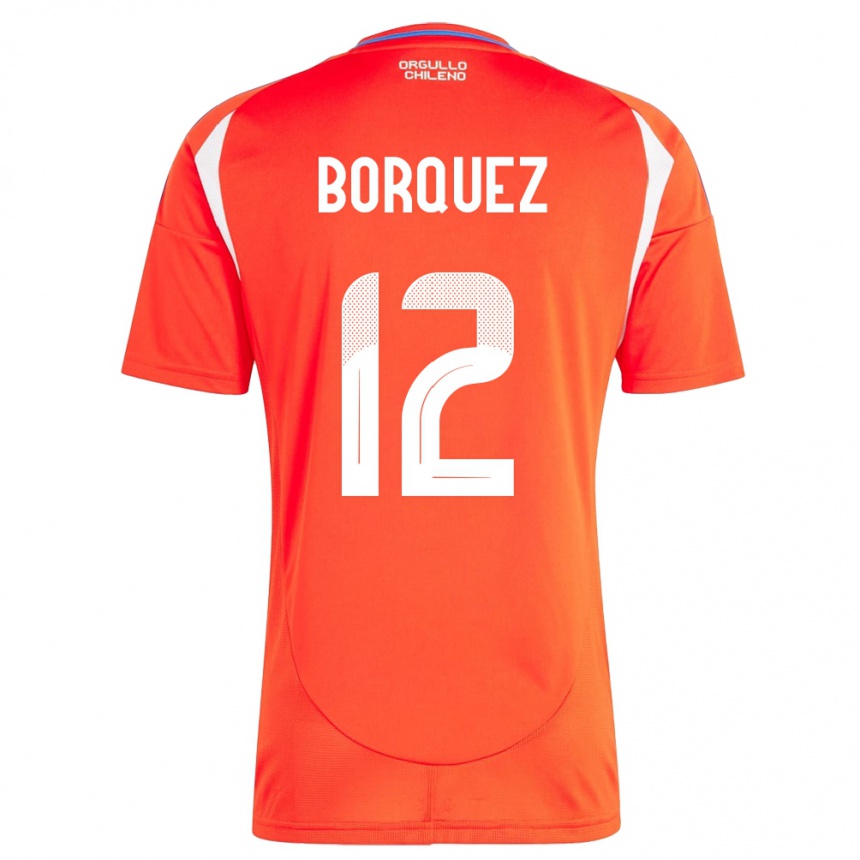 Men Football Chile Gabriela Bórquez #12 Red Home Jersey 24-26 T-Shirt Nz