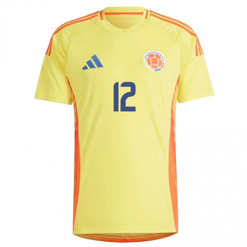 Men Football Colombia Sandra Sepúlveda #12 Yellow Home Jersey 24-26 T-Shirt Nz